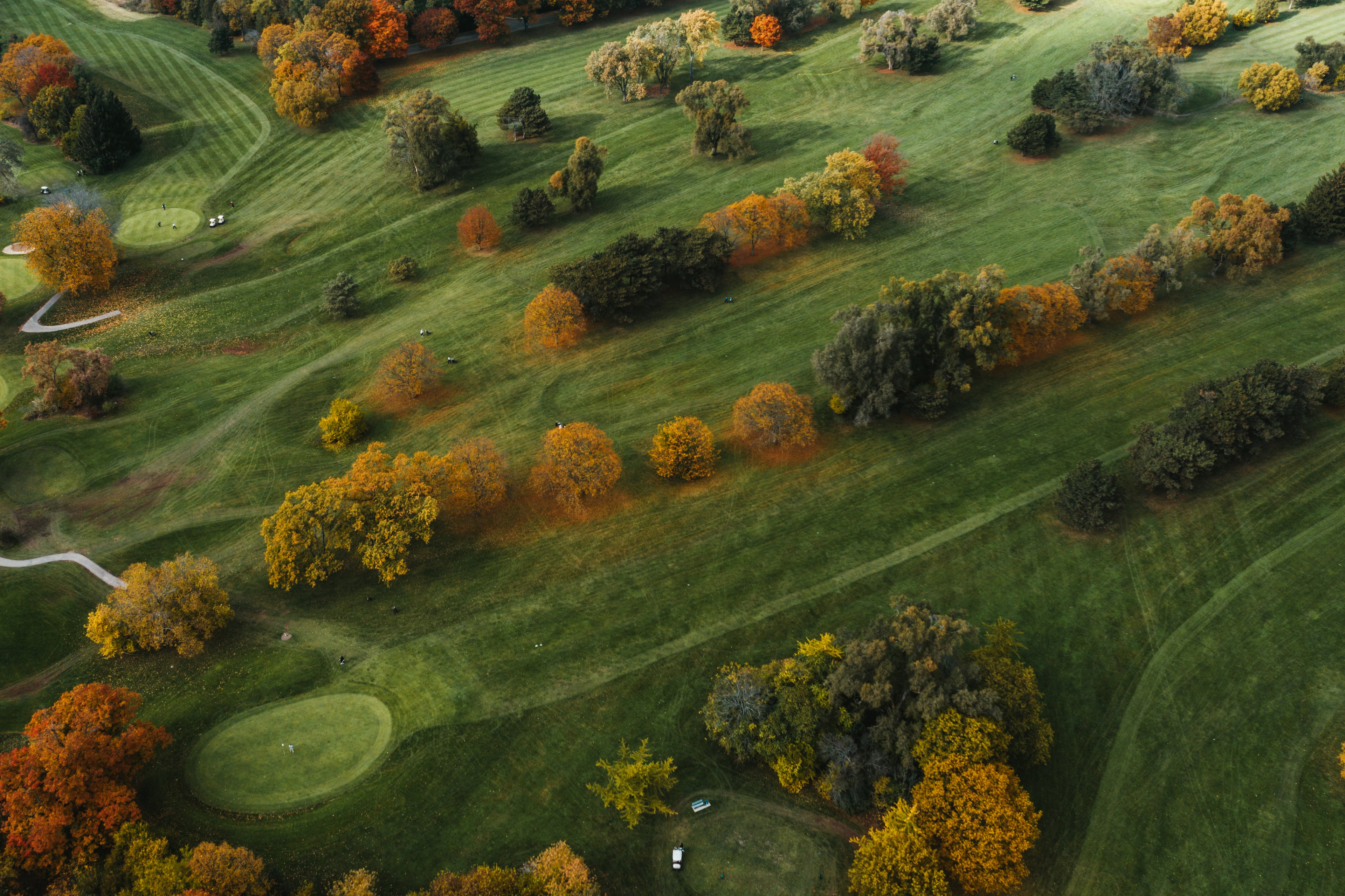 Golf course aerial view